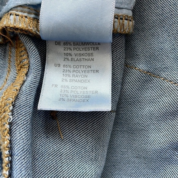 Sz25 Articles of Society Skinny Distressed Raw Hem Denim in Wood Wash VVGUC - Picture 13 of 14